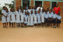 Orphans with new uniforms, St Albans School, Ibulanku, Uganda